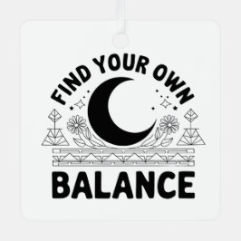 Vind je eigen balans metalen ornament