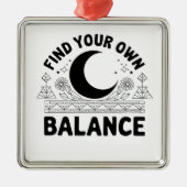 Vind je eigen balans metalen ornament (Voorkant)