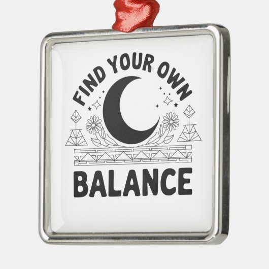 Vind je eigen balans metalen ornament (Links)