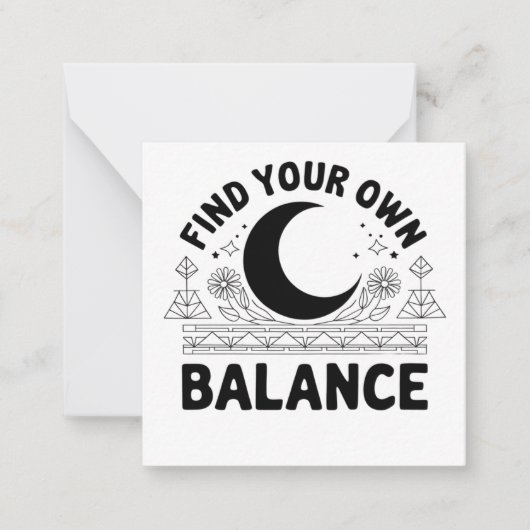 Vind je eigen balans notitiekaartje (Voorkant)