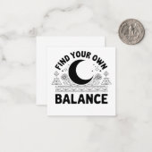 Vind je eigen balans notitiekaartje (Voorkant / Achterkant in situ)