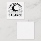 Vind je eigen balans notitiekaartje (Voorkant / Achterkant)