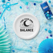 Vind je eigen balans papieren bordje (Feest)