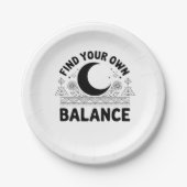 Vind je eigen balans papieren bordje (Voorkant)