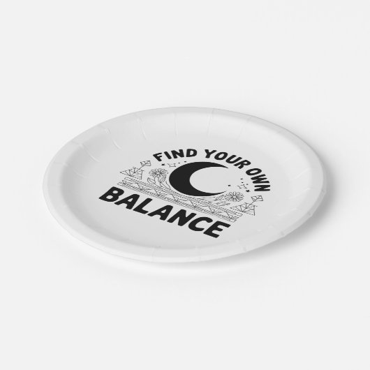 Vind je eigen balans papieren bordje (Gekanteld)