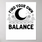 Vind je eigen balans poster (Voorkant)