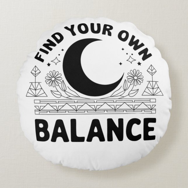 Vind je eigen balans rond kussen (Voorkant)