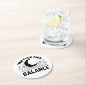 Vind je eigen balans ronde kartonnen onderzetter (Insitu)