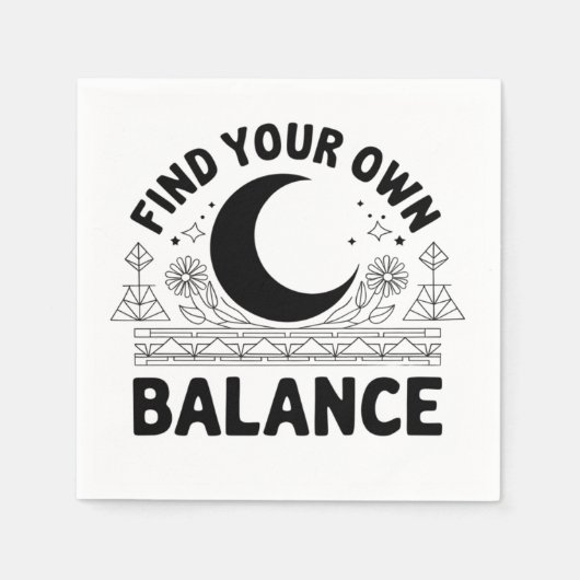 Vind je eigen balans servet (Voorkant)