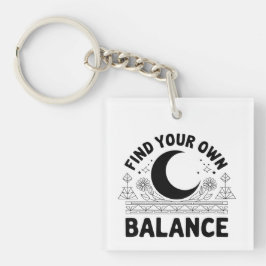 Vind je eigen balans sleutelhanger