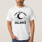 Vind je eigen balans t-shirt (Voorkant)
