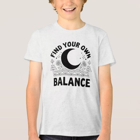 Vind je eigen balans Tri-Blend shirt (Voorkant)