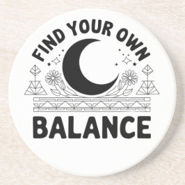 Vind je eigen balans zandsteen onderzetter