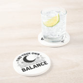 Vind je eigen balans zandsteen onderzetter (Zijkant)