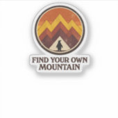 Vind Je Eigen Berg - Inspiratiepinguïn Sticker (Voorkant)