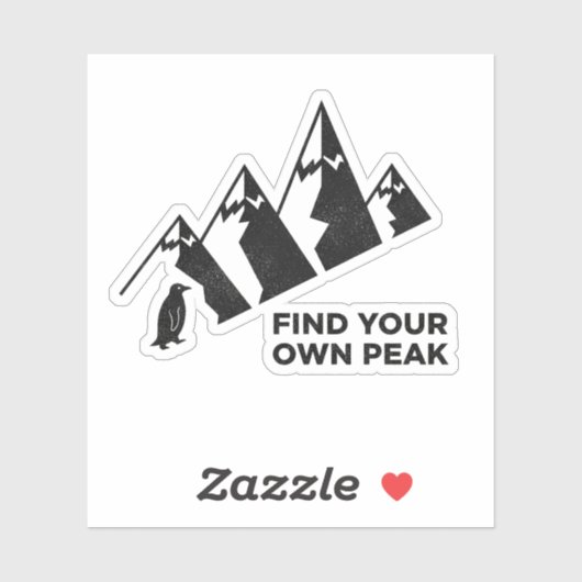 Vind Je Eigen Top – Inspiratief Pinguïnontwerp Sticker (Vel)