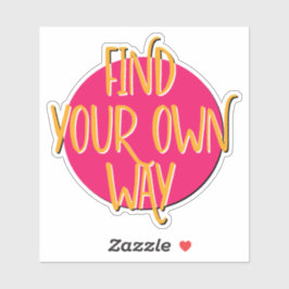 Vind je eigen weg 12 stappen slogan sticker