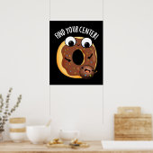 Vind Je Evenwicht Grappige Donut Woordspeling Donk Poster (Keuken)