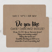 Vind je het ook leuk... Grappig bruidsmeisje voors Kaart (Voorkant / Achterkant)