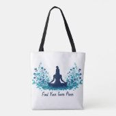 Vind je innerlijke Canvas tas voor vredesmeditatie (Achterkant)
