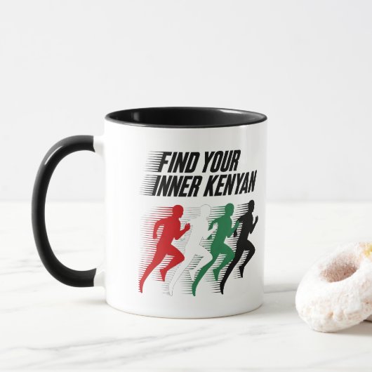 Vind je innerlijke Keniaanse Marathon Mok (Met donut)