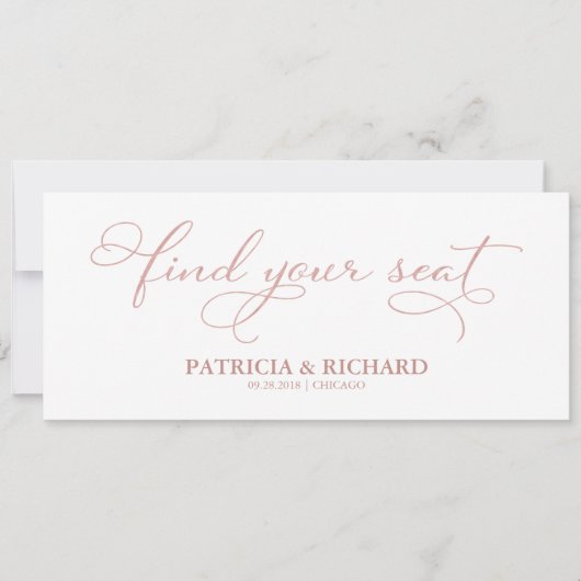 Vind je Kaart voor de titel van de bruiloft (Voorkant)