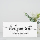 Vind je Kaart voor de titel van de bruiloft (Staand voorkant)