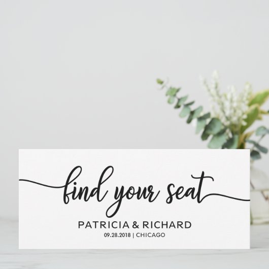 Vind je Kaart voor de titel van de bruiloft (Staand voorkant)