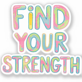 Vind je kracht sticker