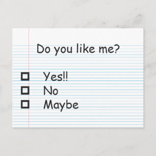 Vind je me leuk? briefkaart