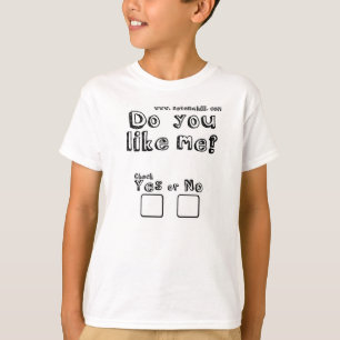 Vind je me leuk? Check ja of nee. Kinder T-shirt