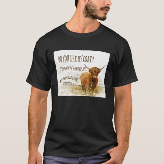 Vind Je Mijn Jas Hooglanders T-shirt (Voorkant)