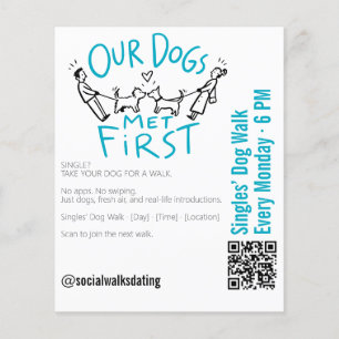 Vind je nieuwe liefde met hond flyer
