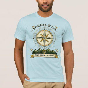 Vind je Noorderkompas Badge   BOREAL & CO T-shirt