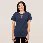 Vind je paarse vrede Tri-Blend shirt (Voorkant volledig)