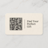 Vind Je Perfecte Cadeau | Aanpasbare QR-code  Visitekaartje (Voorkant)