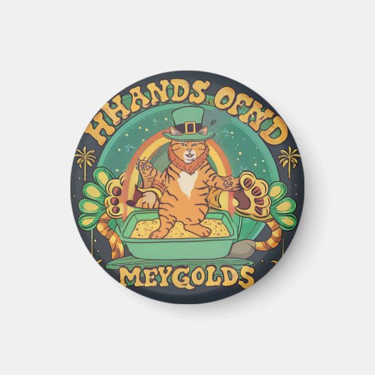 Vind je Pot met Goud Groen-gevulde Dag van Vreugde Magneet (Voorkant)