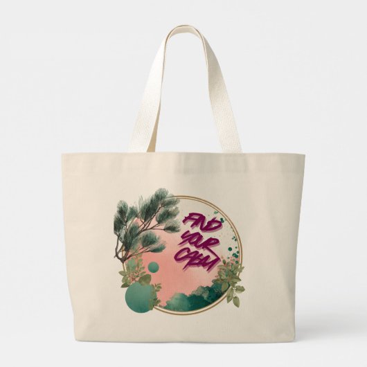Vind je rust grote tote bag (Achterkant)