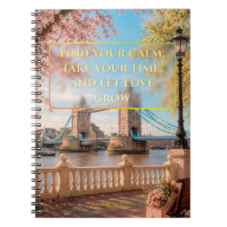 Vind je rust Laat liefde groeien Londen Bridge Jou Notitieboek
