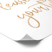 Vind Je Stoel 8x10 Rose Goud Bruiloft Poster (Hoek)