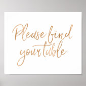 Vind Je Stoel 8x10 Roze Gouden Trouwdag Poster (Voorkant)