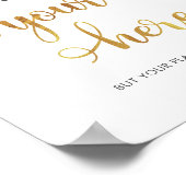 Vind je stoel hier Gold Simple Weduwen Sign Poster (Hoek)