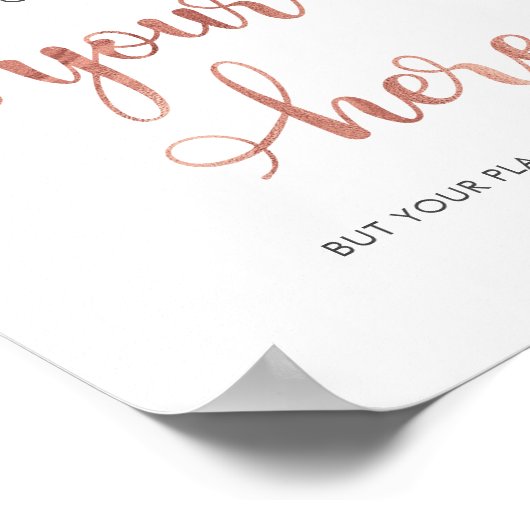 Vind je stoel hier Roos gouden bruiloft Poster (Hoek)