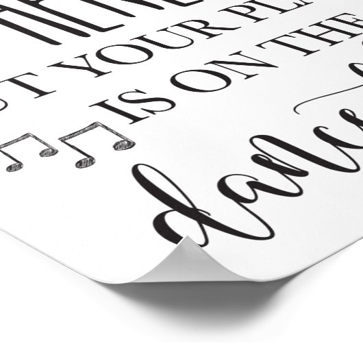 Vind je stoel hier Wedding Poster 8x10 (Hoek)