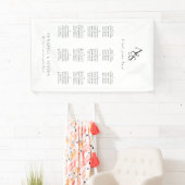 Vind je stoel! Monogram bruiloft Spandoek (Insitu)