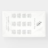 Vind je stoel! Monogram bruiloft Spandoek (Horizontaal)