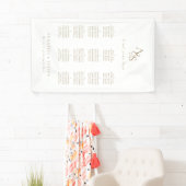 Vind je stoel! Monogram Wit Huwelijk Spandoek (Insitu)