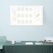 Vind je stoel! Monogram Wit Huwelijk Spandoek (Beurs)