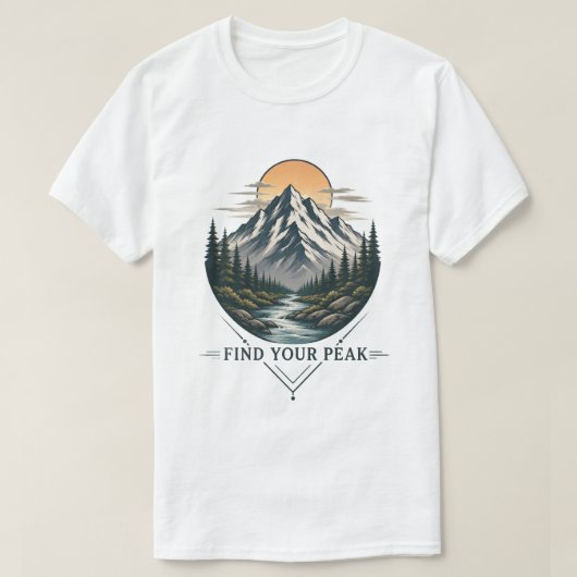 Vind Je Top Bergavontuur Vector | Vintage (Design voorkant)