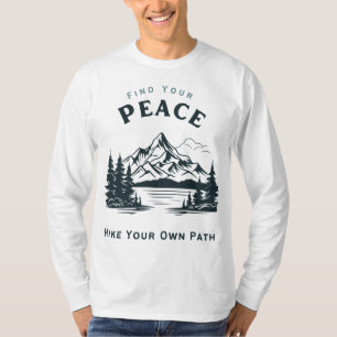 Vind je vrede en wandel je eigen pad t-shirt